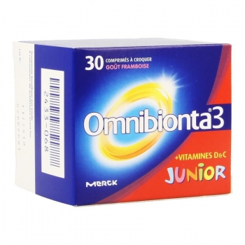 OMNIBIONTA 3 JUNIOR 30 КАПСУЛЫ Детское дети Хроническая усталость и недостаток энергии витамин A витамин B витамин C витамин D витамин E кальций цинк Витамин А MERCK Витамин Д витамин б Витамин с Витамин Е